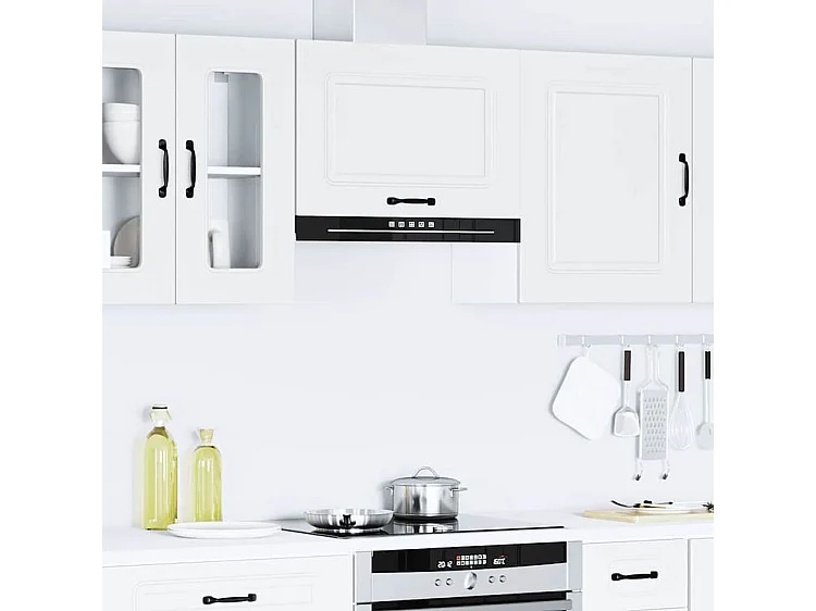 Armoire murale de cuisine Kalmar blanc bois d'ingénierie