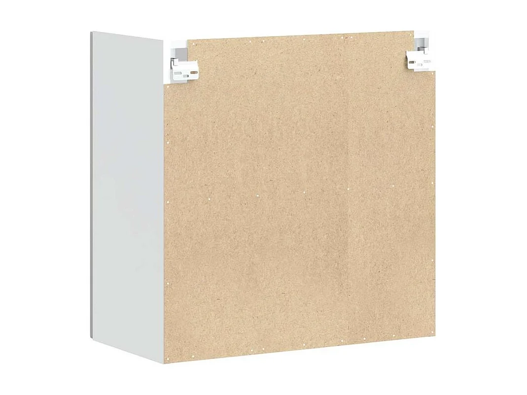 Armoire murale cuisine avec porte en verre Porto blanc brillant