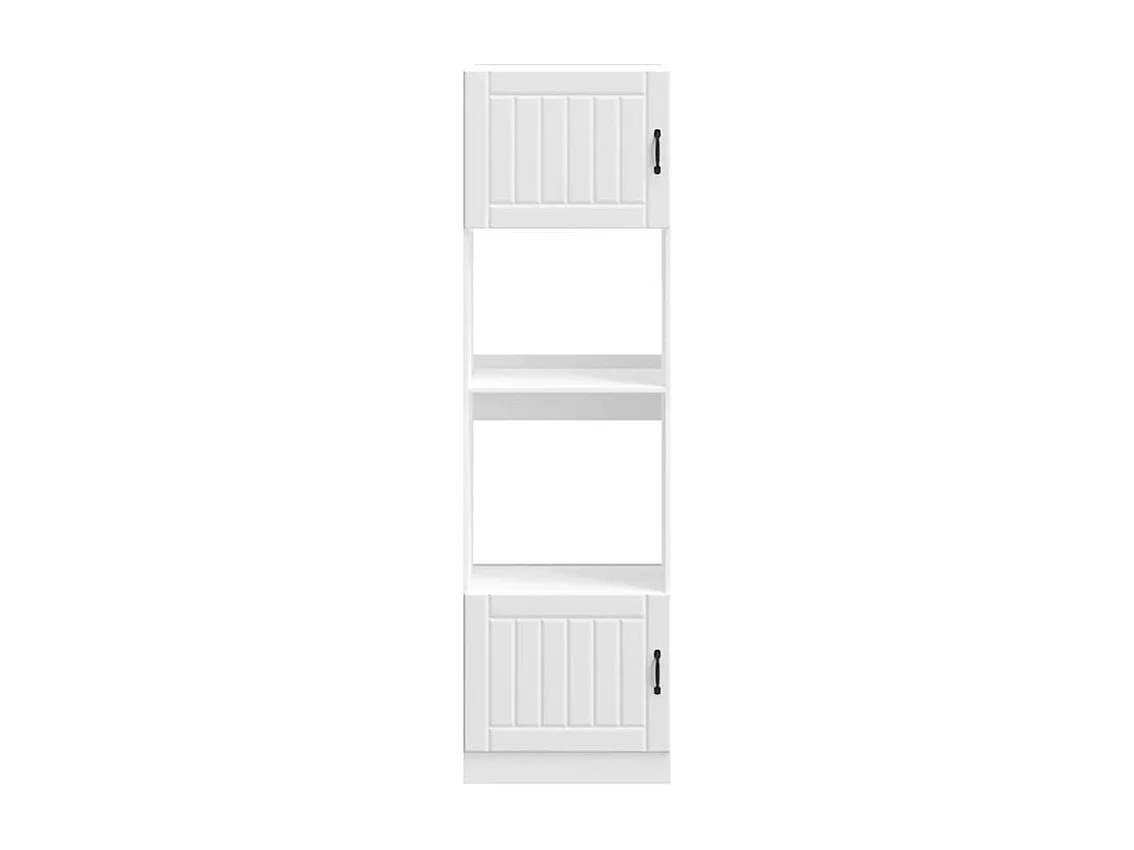Armoire de four 2 pc Kalmar blanc bois d'ingénierie
