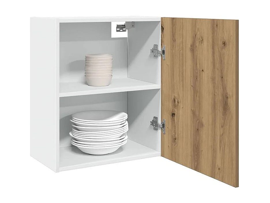 Armoire suspendue 2 pc chêne artisanal bois d'ingénierie