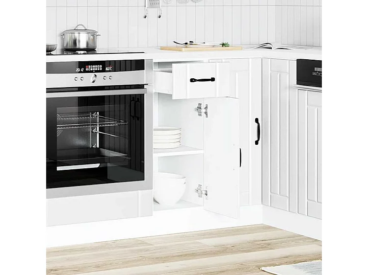 Armoire de cuisine Lucca blanc bois d'ingénierie