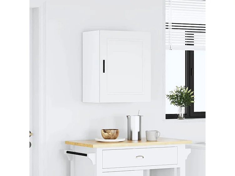 Armoire murale de cuisine Porto blanc bois d'ingénierie