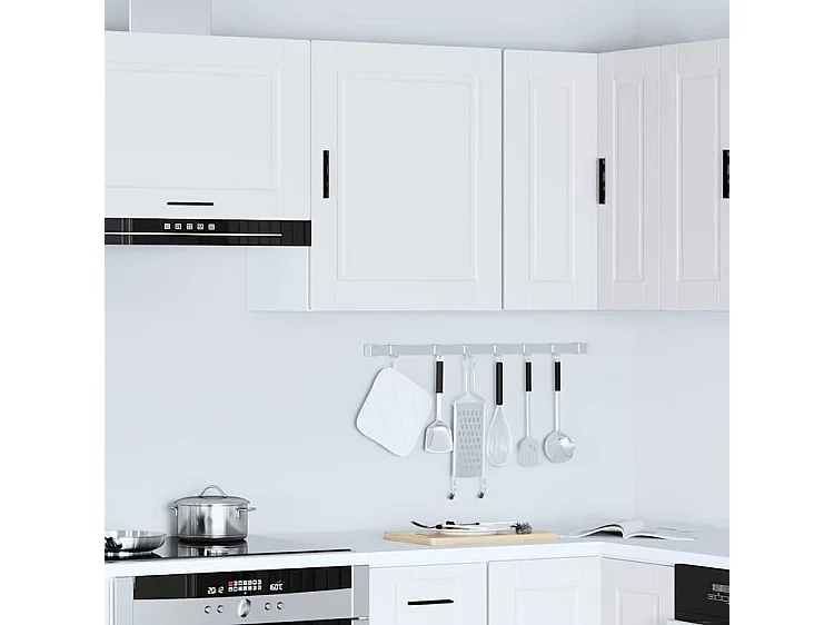Armoire murale de cuisine Porto blanc bois d'ingénierie