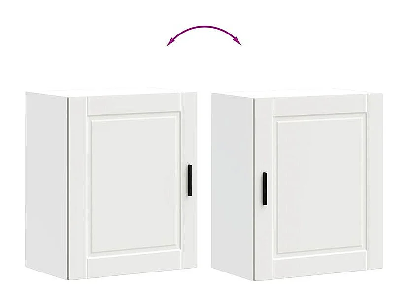 Armoire murale de cuisine Porto blanc bois d'ingénierie