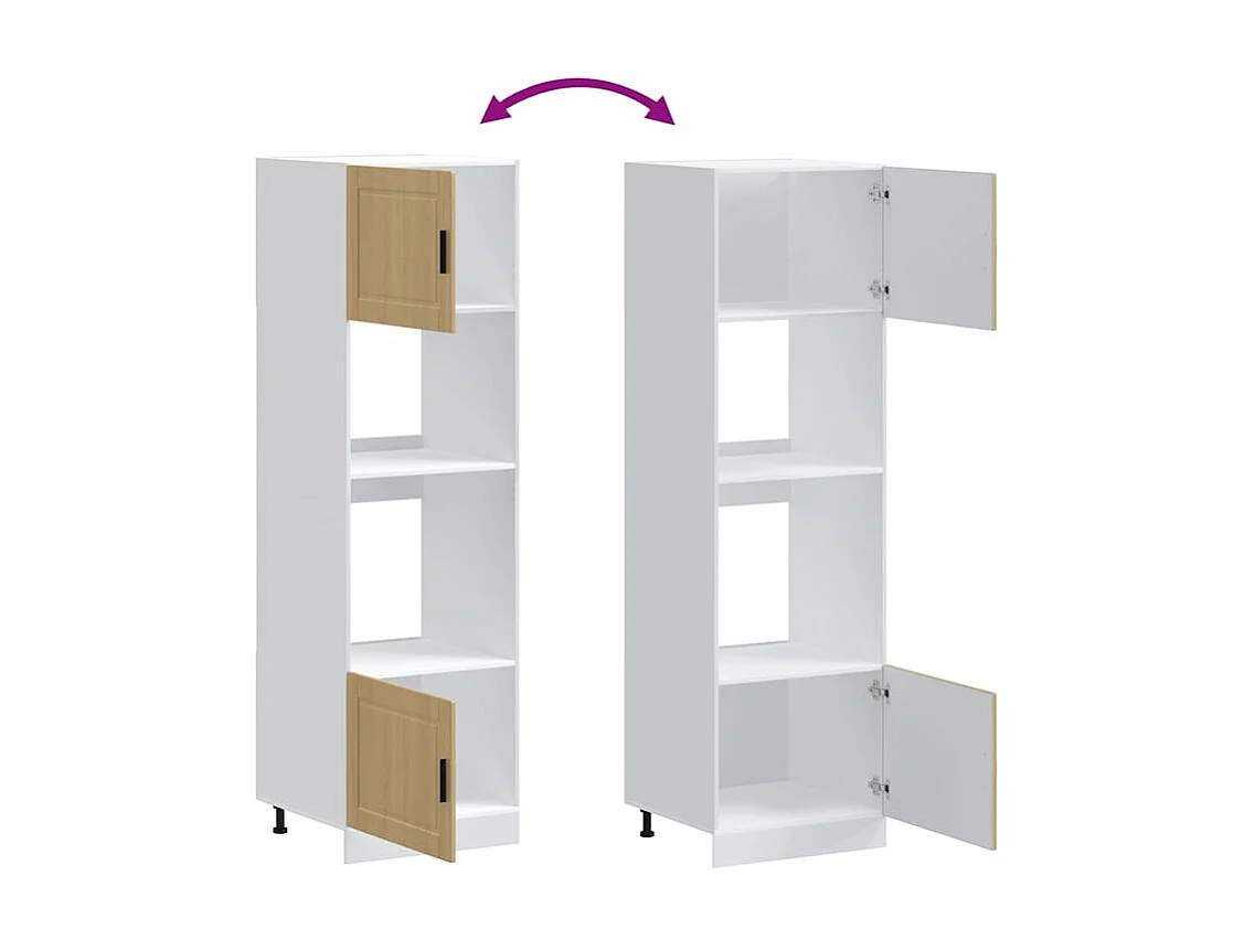 Armoire de four 2 pc Porto chêne sonoma bois d'ingénierie
