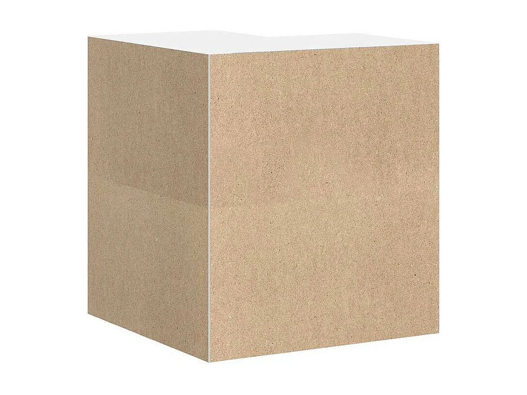 Armoire murale d'angle de cuisine Porto blanc brillant