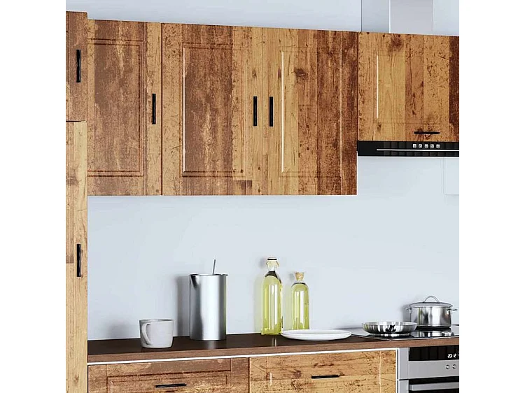 Armoire murale de cuisine Porto vieux bois bois d'ingénierie