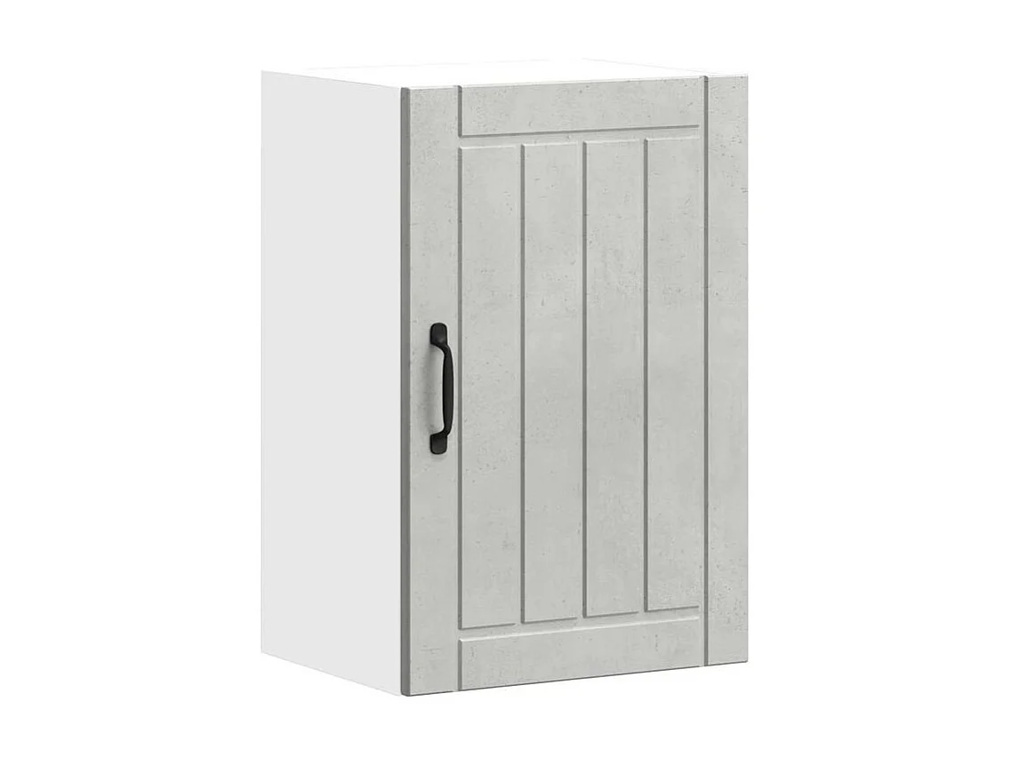 Armoire murale de cuisine Lucca gris béton bois ingénierie