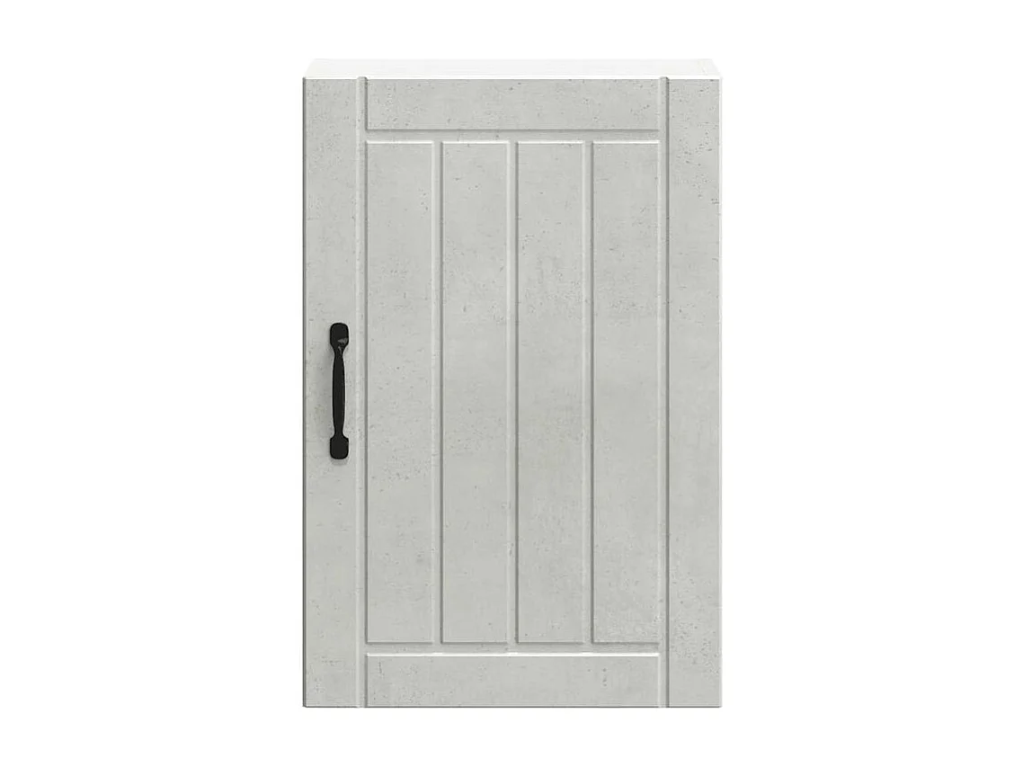Armoire murale de cuisine Lucca gris béton bois ingénierie