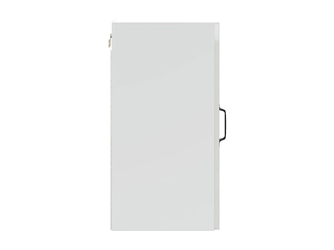 Armoire murale de cuisine Lucca blanc brillant bois ingénierie