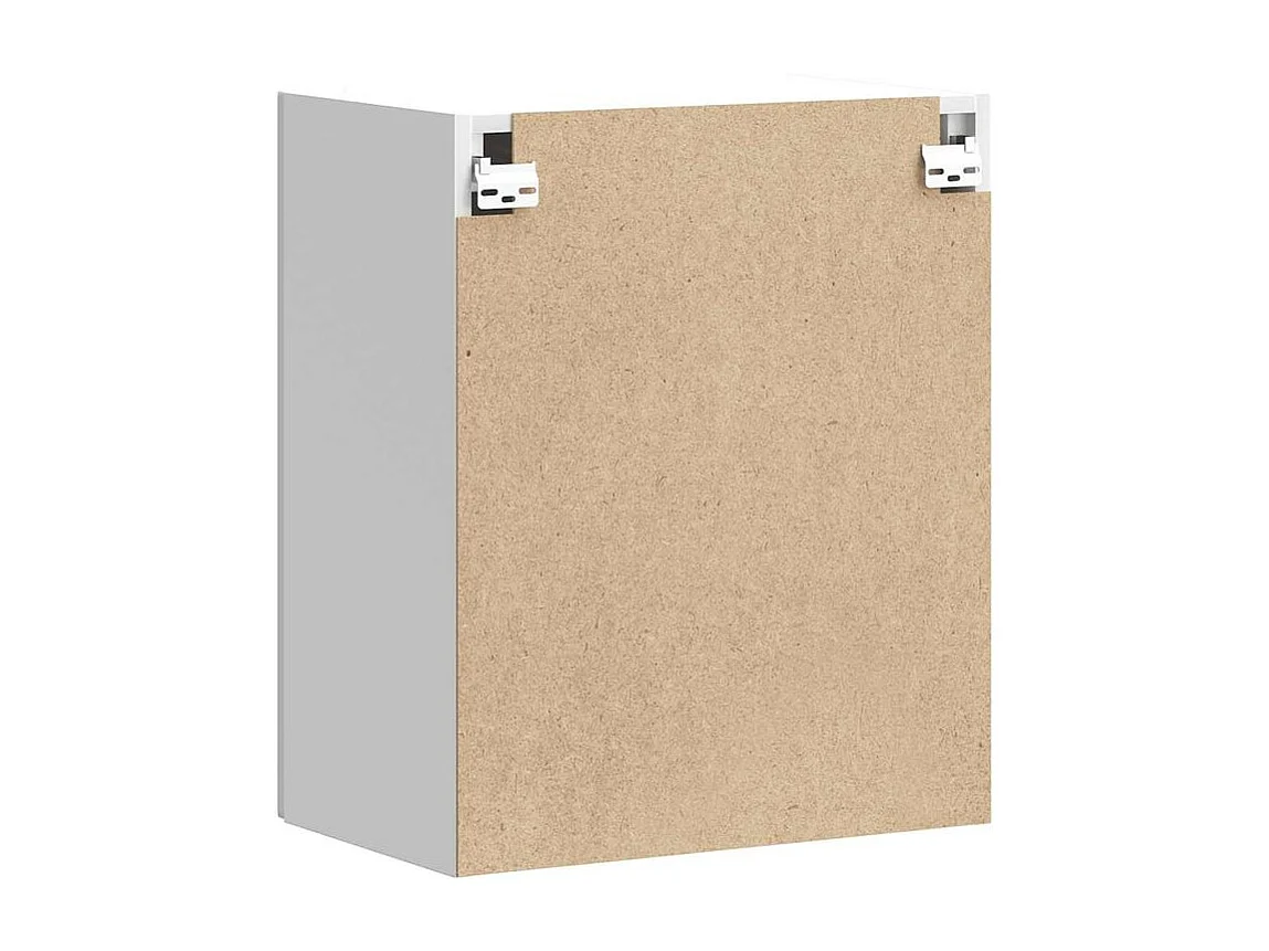 Armoire murale de cuisine Lucca blanc brillant bois ingénierie