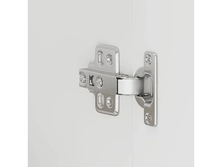 Armoire murale de cuisine Lucca blanc brillant bois ingénierie