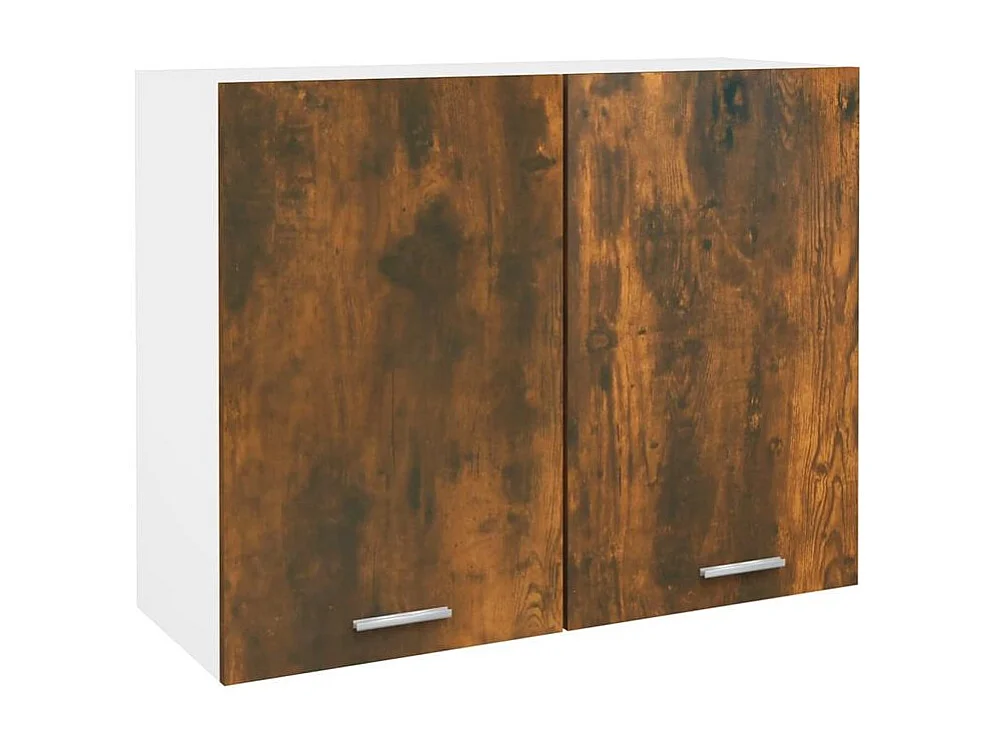 Armoire suspendue Chêne fumé 80x31x60 Bois d'ingénierie