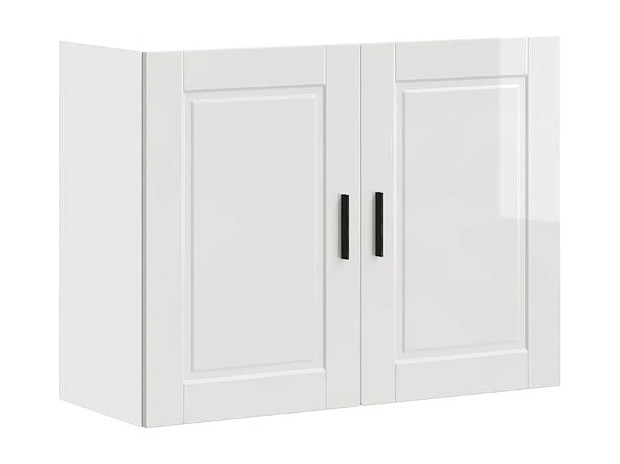 Armoire murale de cuisine Porto blanc brillant bois ingénierie