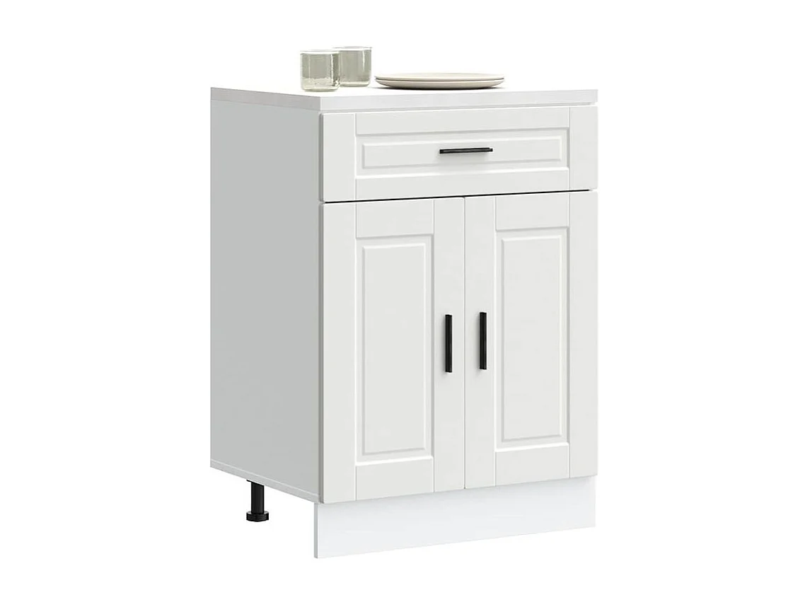 Armoire de cuisine Porto blanc bois d'ingénierie