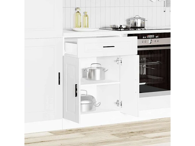 Armoire de cuisine Porto blanc bois d'ingénierie