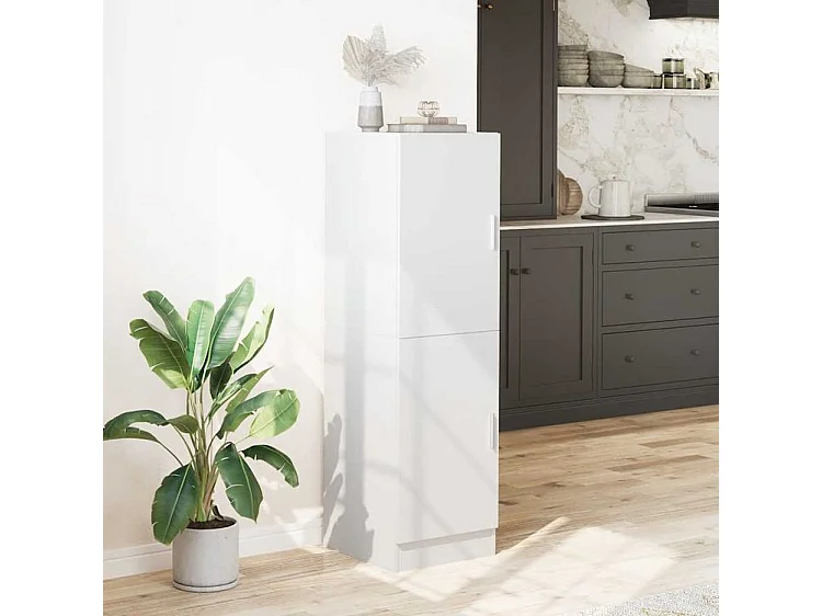 Armoire de cuisine blanc 38x41,5x131,5 bois d'ingénierie