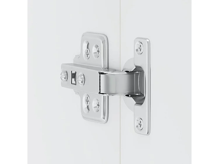 Armoire murale de cuisine Kalmar blanc brillant bois ingénierie
