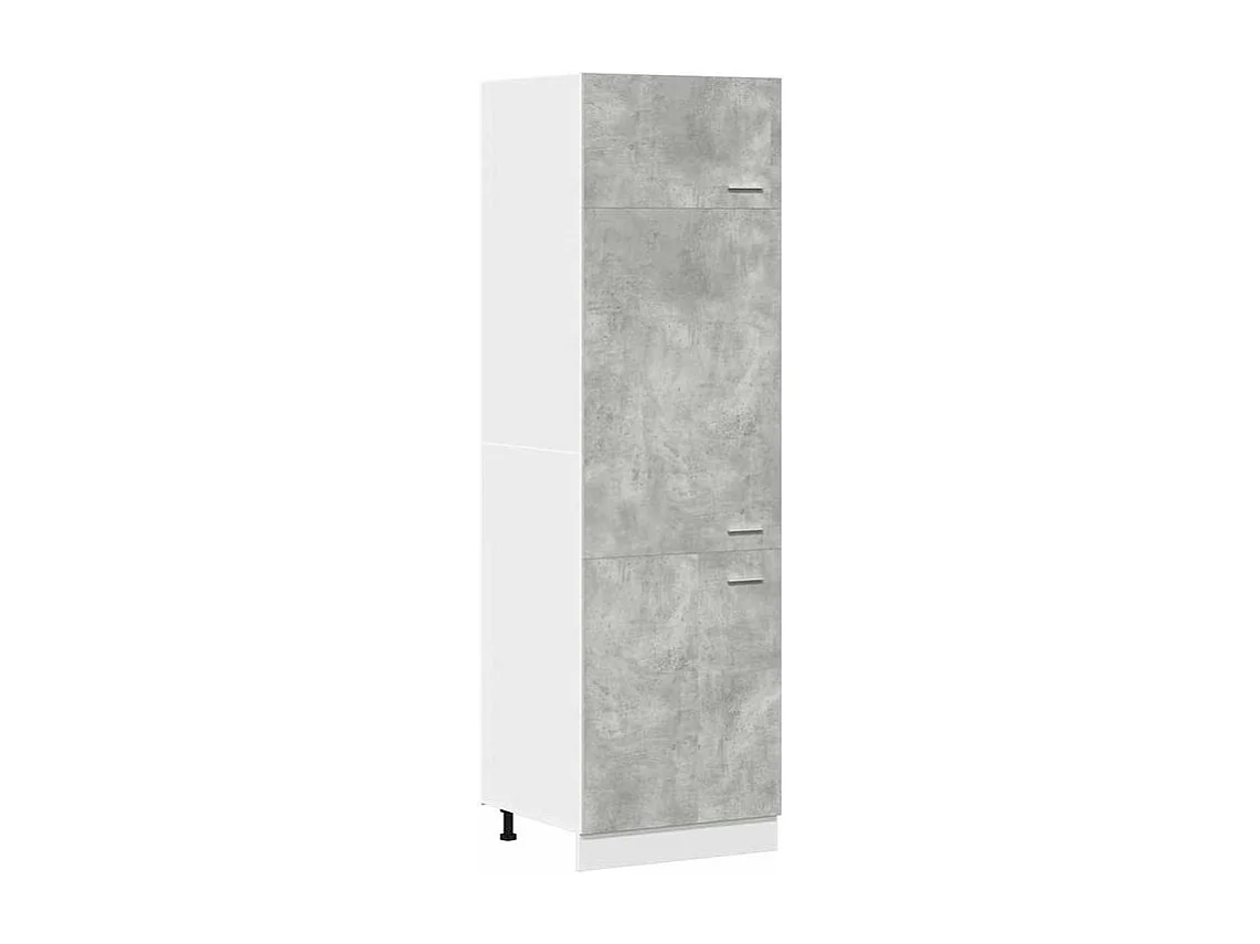 Armoire de réfrigérateur Gris béton 60x57x207