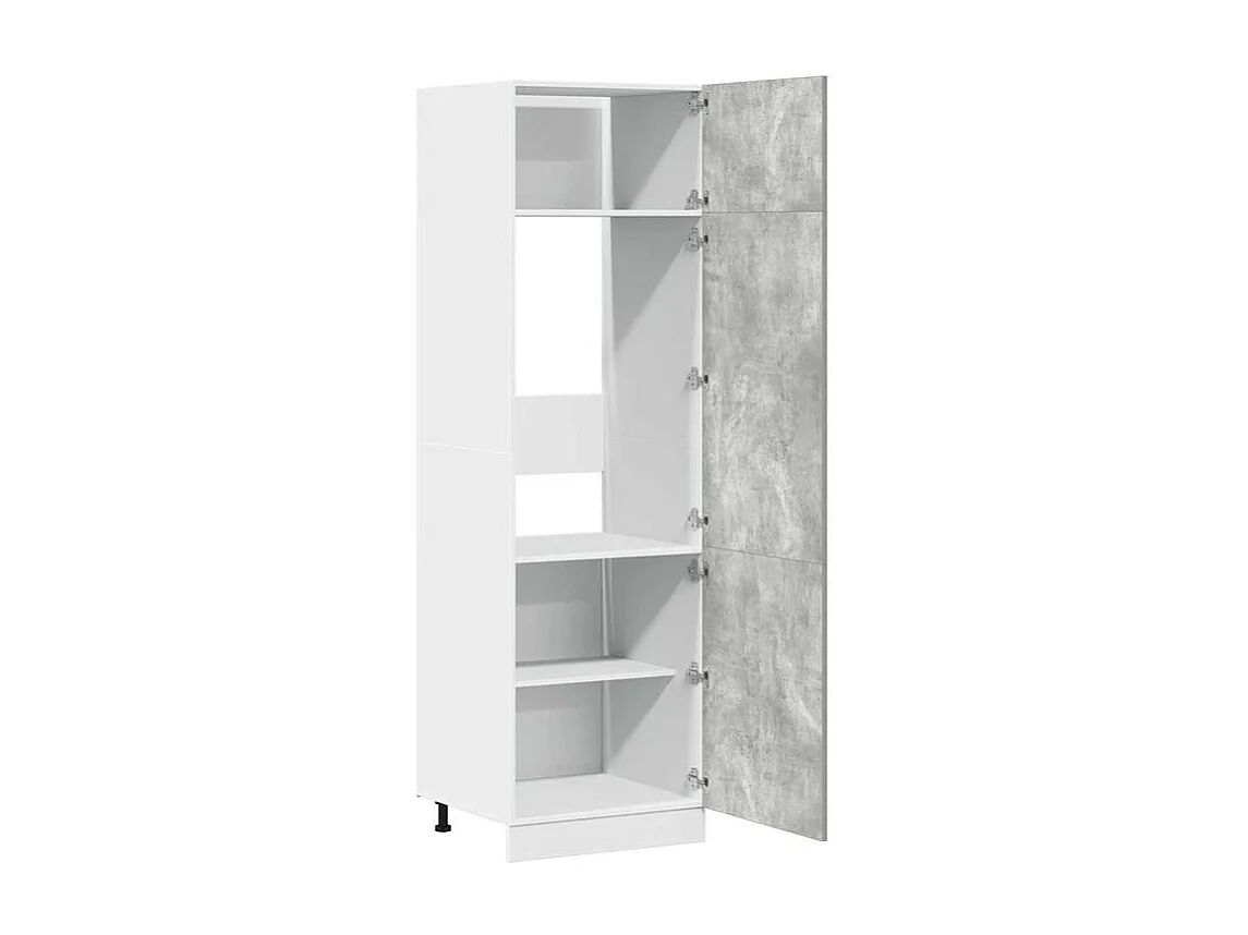 Armoire de réfrigérateur Gris béton 60x57x207