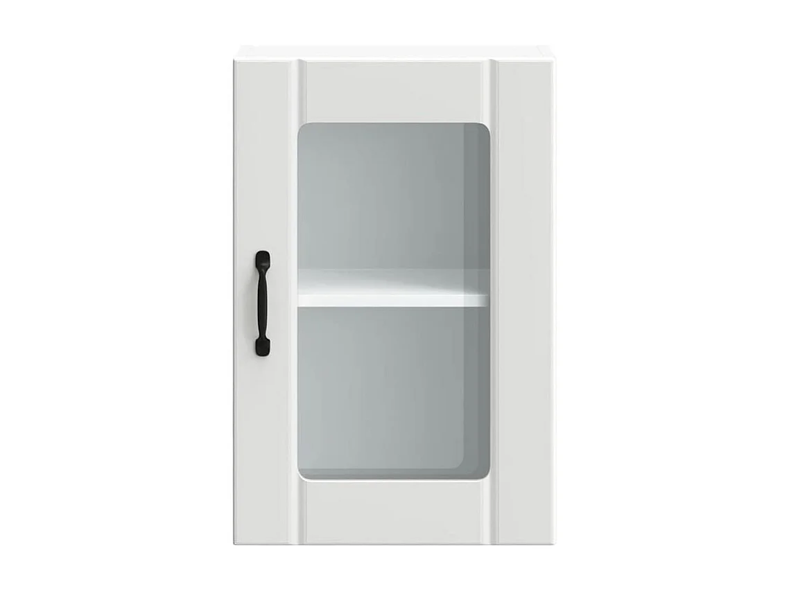 Armoire murale de cuisine avec porte en verre Lucca blanc