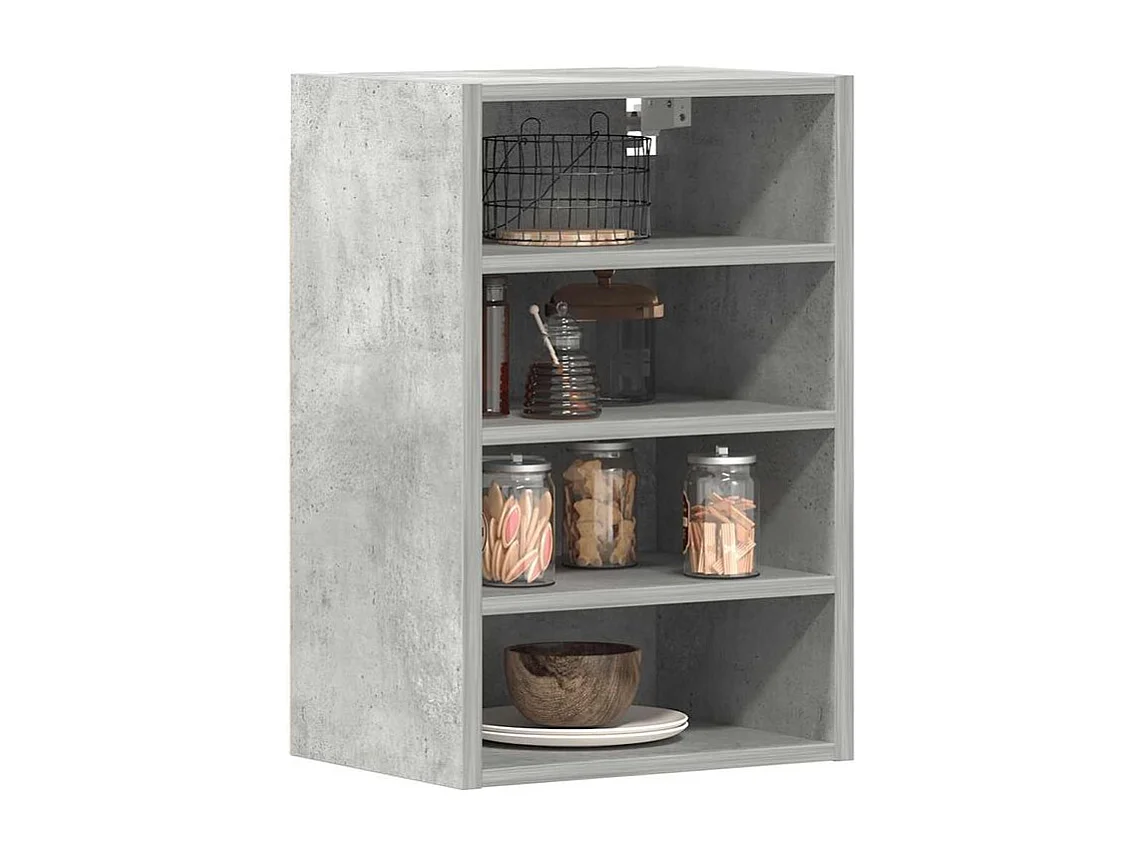Armoire suspendue gris béton 40x29,5x60 bois d'ingénierie