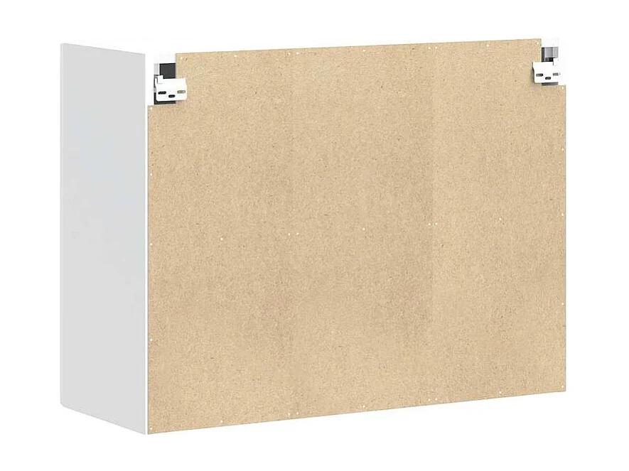 Armoire murale de cuisine Kalmar blanc brillant bois ingénierie