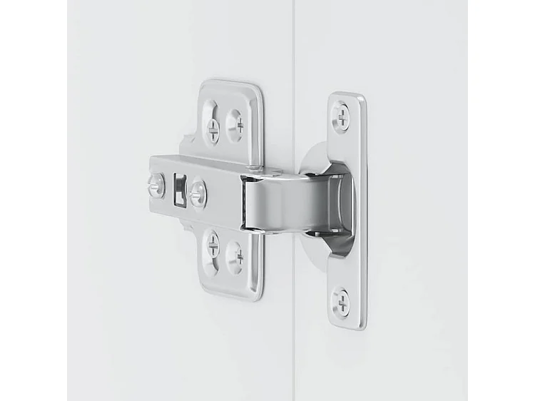 Armoire murale de cuisine Kalmar blanc brillant bois ingénierie