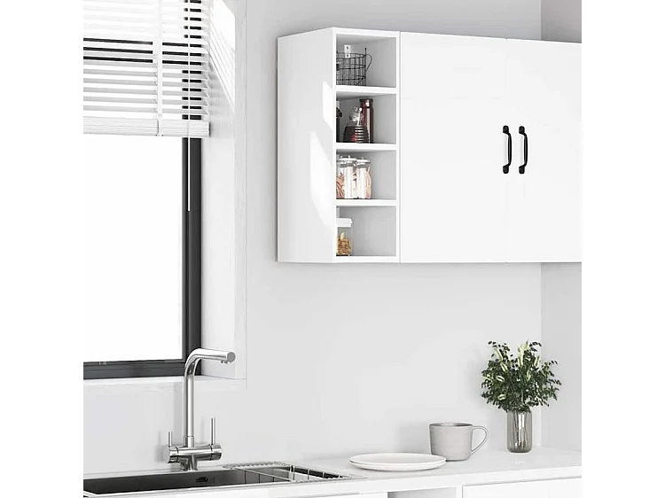 Armoire suspendue blanc 20x29,5x60 bois d'ingénierie