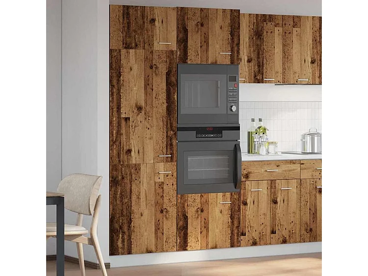 Armoire de réfrigérateur vieux bois 60x57x207 bois ingénierie