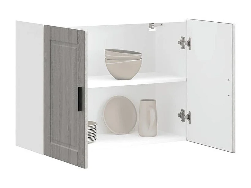 Armoire murale de cuisine Porto sonoma gris bois d'ingénierie