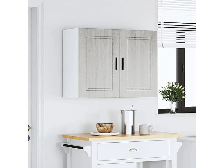 Armoire murale de cuisine Porto sonoma gris bois d'ingénierie