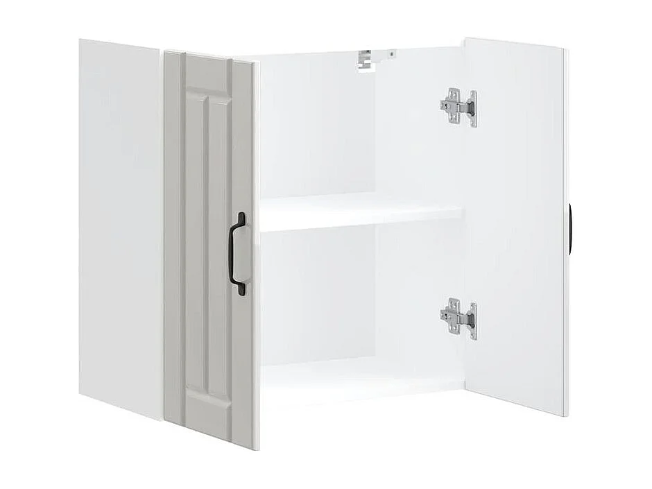 Armoire murale de cuisine Lucca blanc brillant bois ingénierie