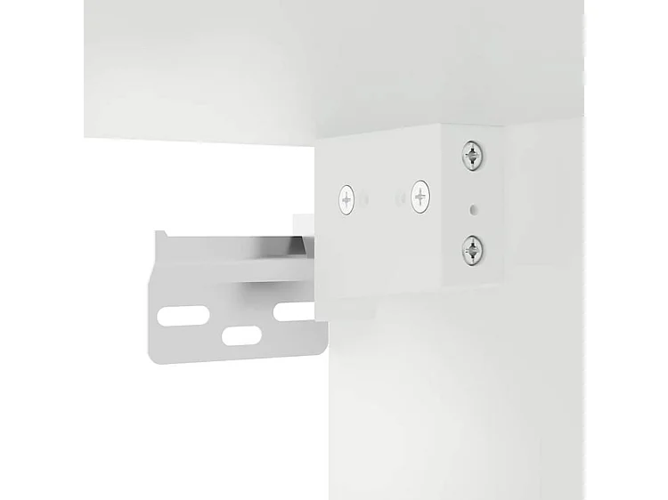 Armoire murale de cuisine Lucca blanc brillant bois ingénierie