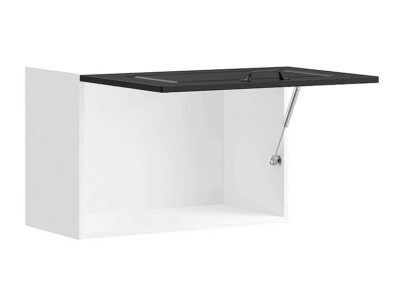 Armoire murale de cuisine Kalmar noir bois d'ingénierie