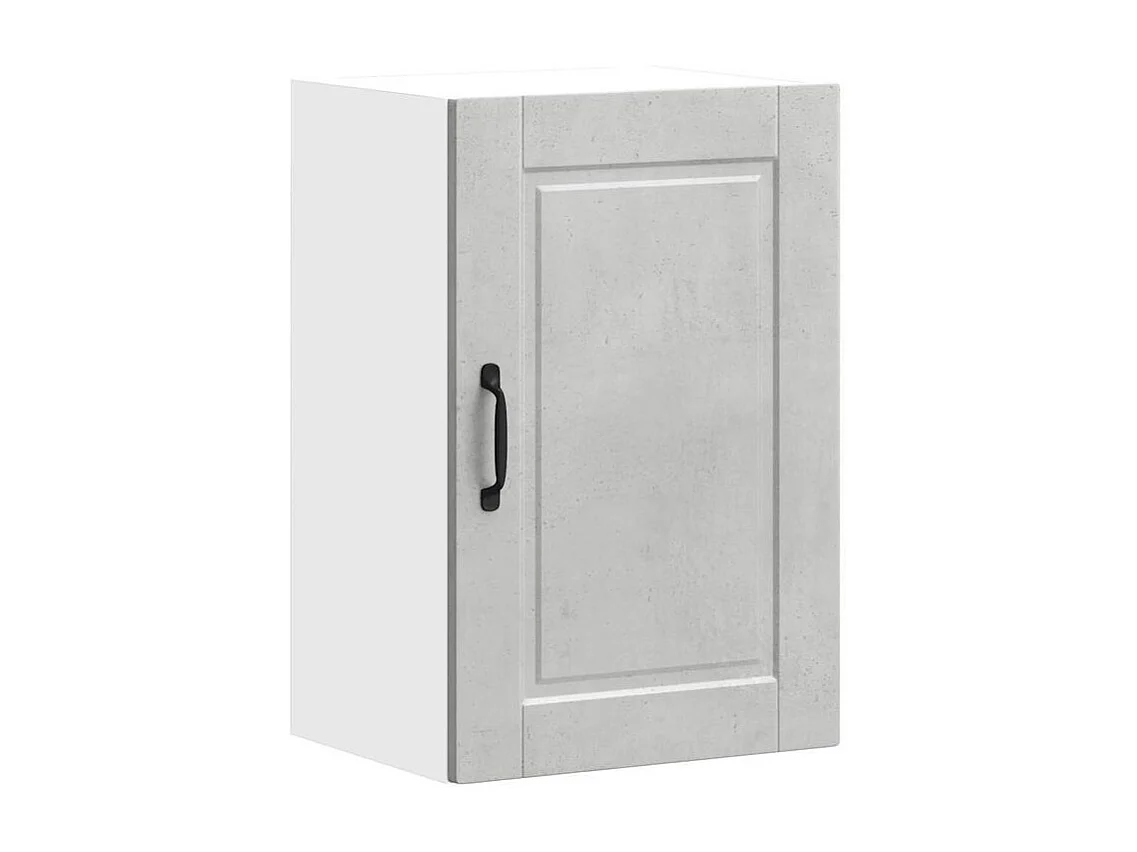 Armoire murale de cuisine Porto gris béton bois d'ingénierie