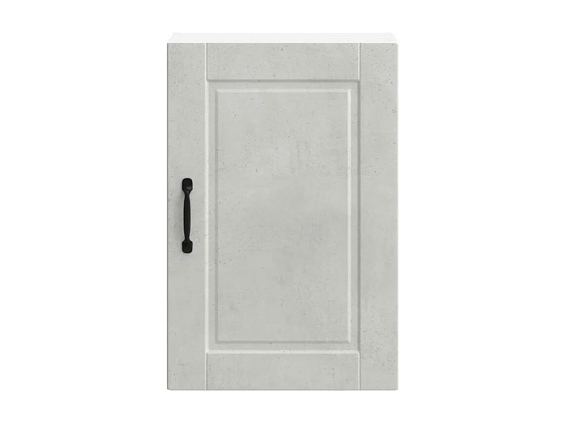 Armoire murale de cuisine Porto gris béton bois d'ingénierie