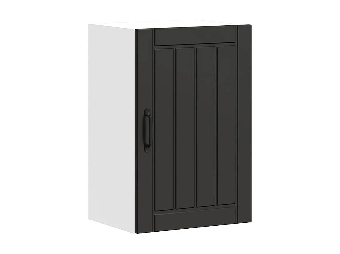 Armoire murale de cuisine Lucca noir bois d'ingénierie