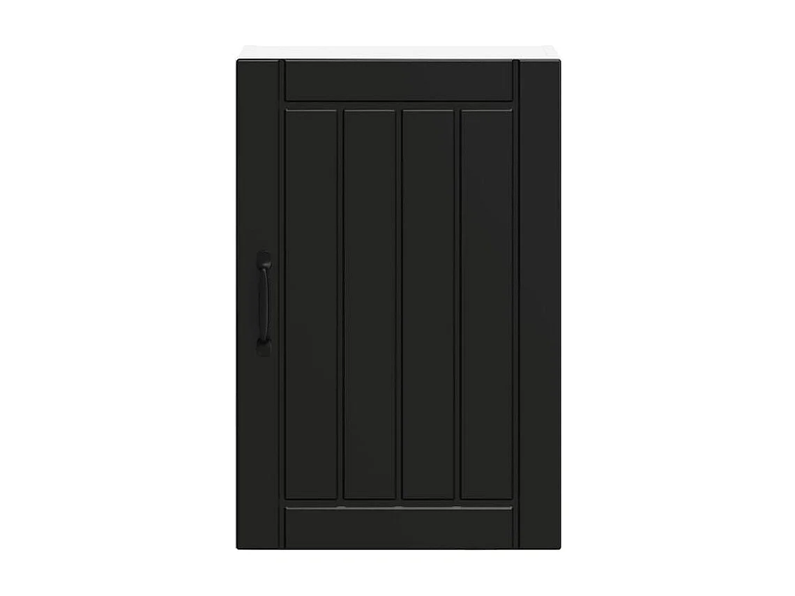 Armoire murale de cuisine Lucca noir bois d'ingénierie