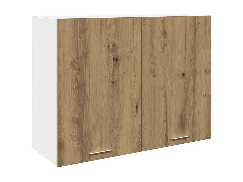 Armoire suspendue chêne artisanal 80x31x60 bois d'ingénierie