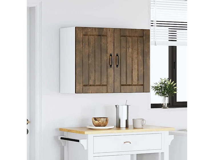 Armoire murale de cuisine Lucca chêne fumé bois ingénierie