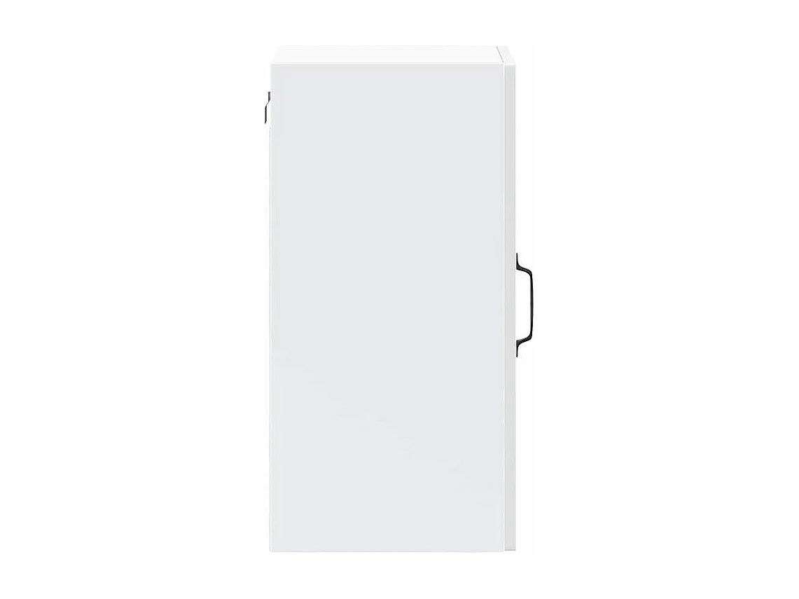 Armoire murale cuisine avec porte en verre Lucca blanc brillant