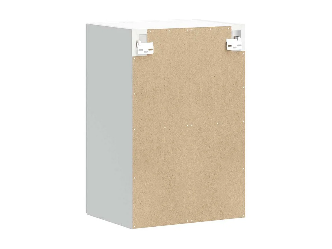 Armoire murale cuisine avec porte en verre Lucca blanc brillant