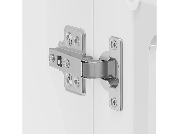 Armoire murale cuisine avec porte en verre Lucca blanc brillant