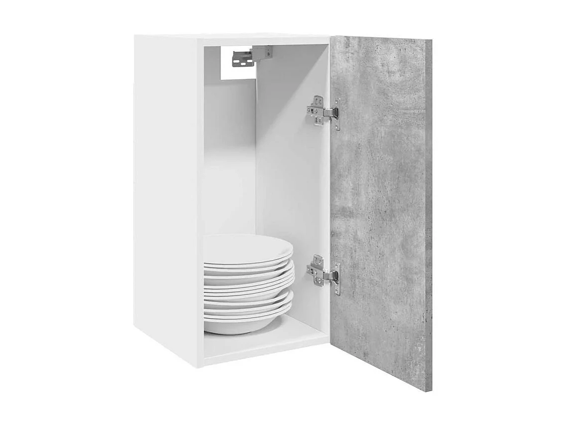 Armoire suspendue gris béton 30x31x60 bois d'ingénierie