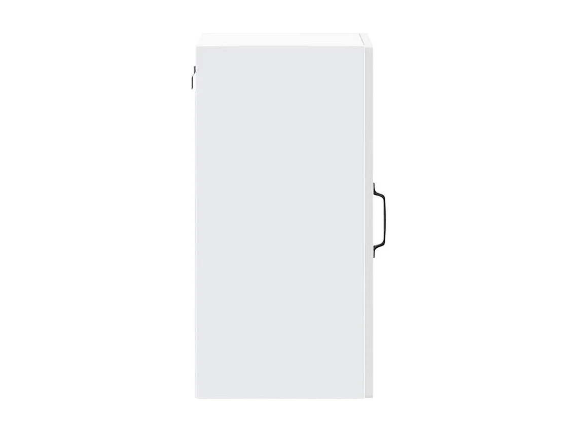 Armoire murale cuisine avec porte en verre Porto blanc brillant