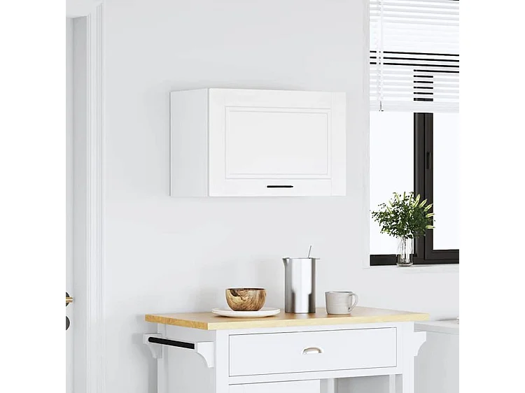 Armoire murale de cuisine Porto blanc bois d'ingénierie