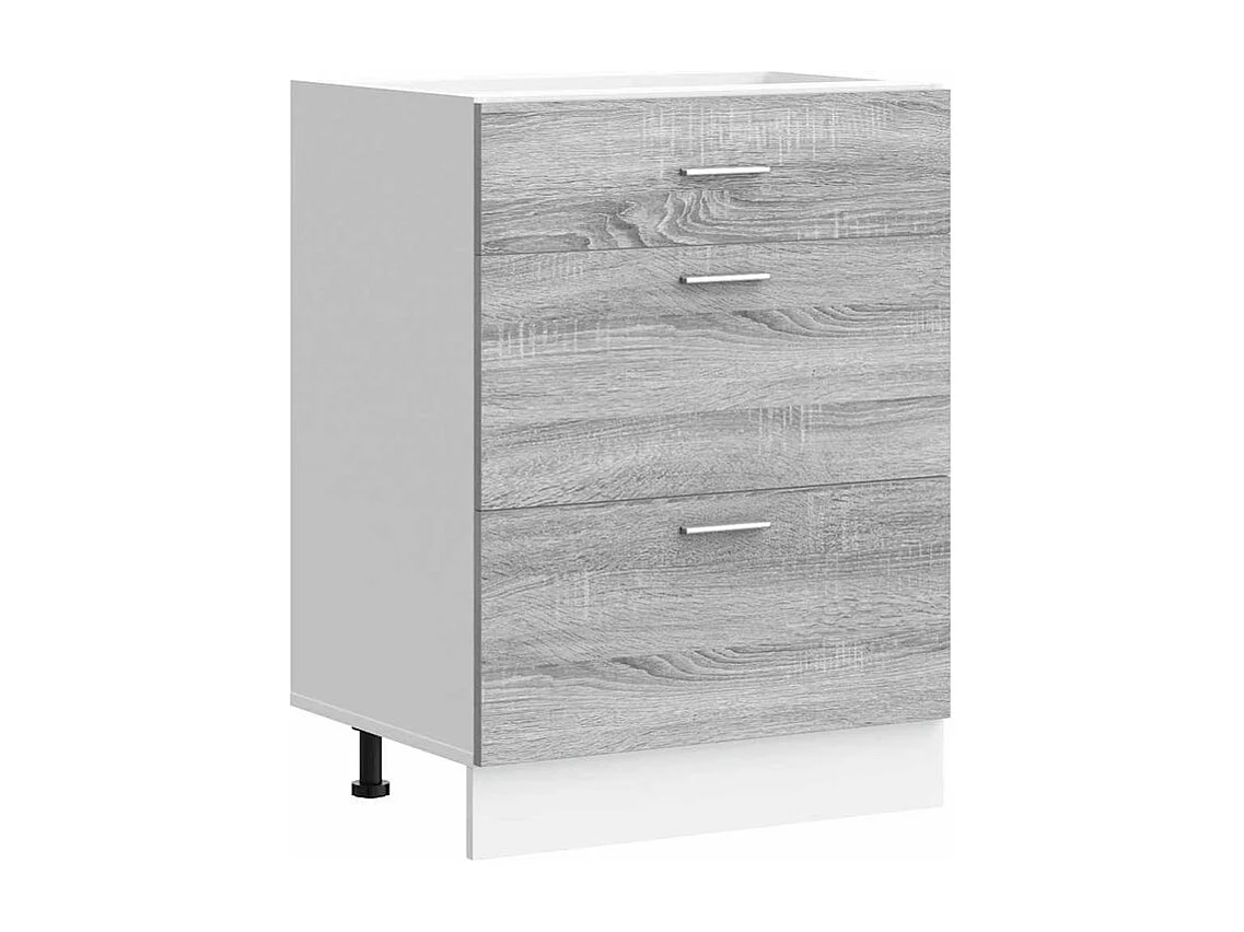 Armoire de cuisine sonoma gris bois d'ingénierie