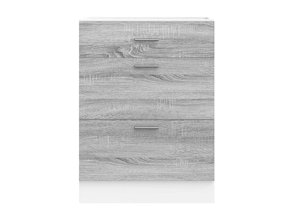 Armoire de cuisine sonoma gris bois d'ingénierie