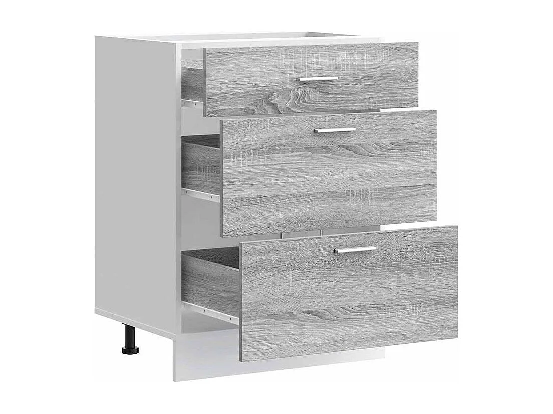 Armoire de cuisine sonoma gris bois d'ingénierie